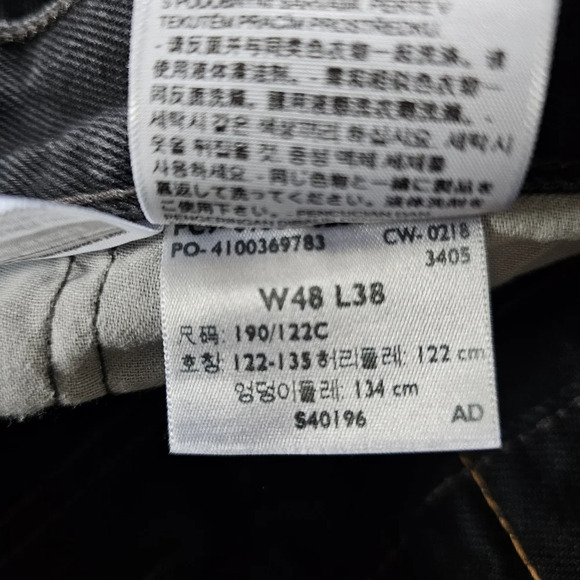 Levi's 550 Faded Black Relaxed Fit straight Leg Jeans Size Men's 46x32 - Picture 13 of 14